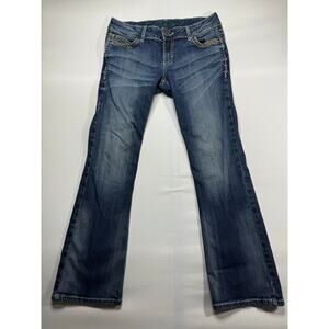 Wrangler Women's 08MWZDR Bootcut Blue Denim Jeans - Size 7/8x32 (31x30.5)